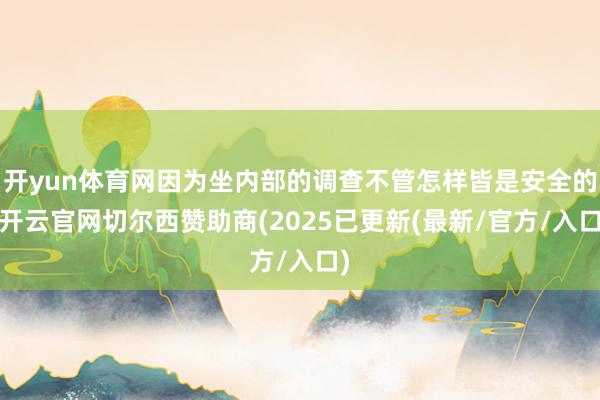 开yun体育网因为坐内部的调查不管怎样皆是安全的-开云官网切尔西赞助商(2025已更新(最新/官方/入口)