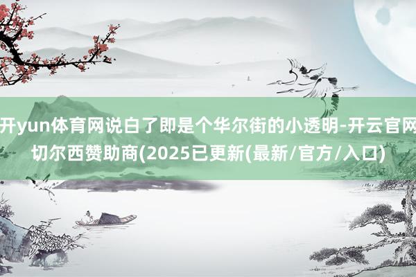开yun体育网说白了即是个华尔街的小透明-开云官网切尔西赞助商(2025已更新(最新/官方/入口)