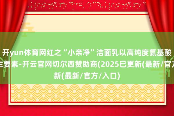 开yun体育网红之“小亲净”洁面乳以高纯度氨基酸表活为主要素-开云官网切尔西赞助商(2025已更新(最新/官方/入口)